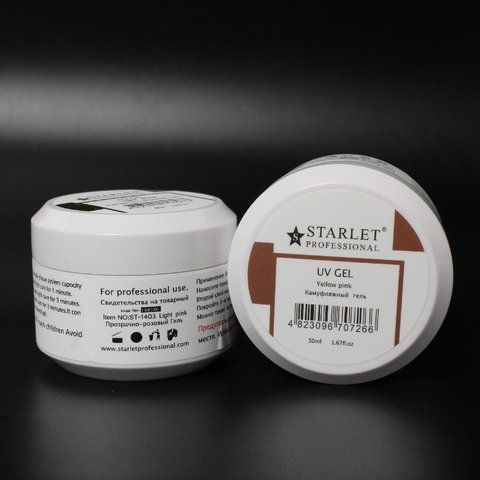 Гель для наращивания STARLET PROFESSIONAL UV GEL, Yellow Pink, 50 мл STP-UVG-YP50 фото