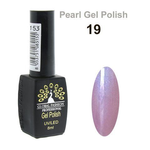 Гель-лак Global Fashion Pearl Gel Polish #19, 8 мл 23480 фото