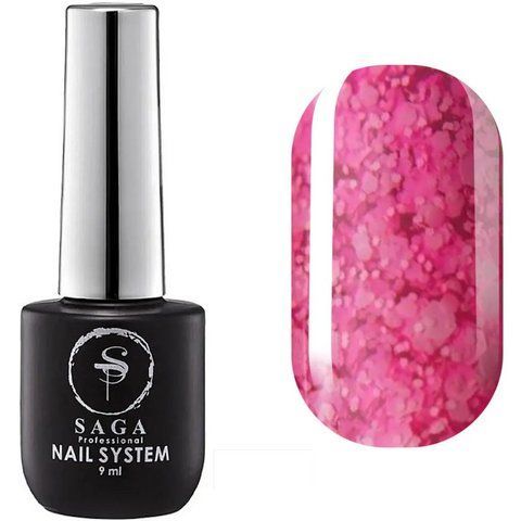 Гель-лак із пластівцями SAGA Professional Marmelad gel polish #3, 9мл SG-GMAR-03 фото