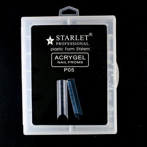 Верхние формы для наращивания ногтей Starlet Professional Acrygel P05, с разметкой, 120 шт. ST-VF-P05 фото