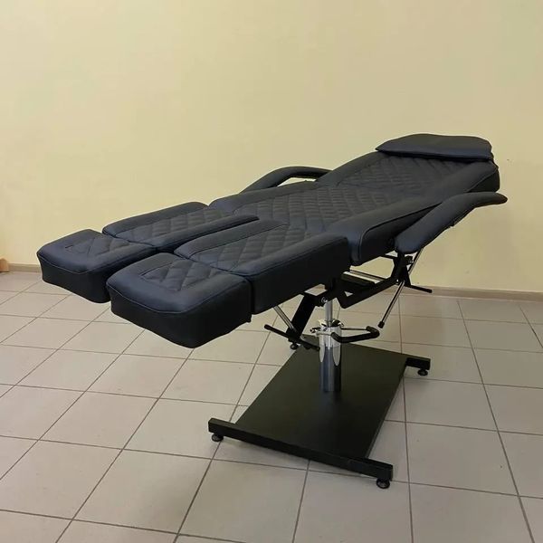 Косметологічне крісло-кушетка на гідравліці Mr.Helix Premium Чорна KH-P-Bl фото