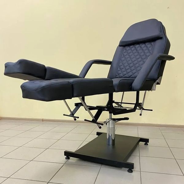 Косметологічне крісло-кушетка на гідравліці Mr.Helix Premium Чорна KH-P-Bl фото