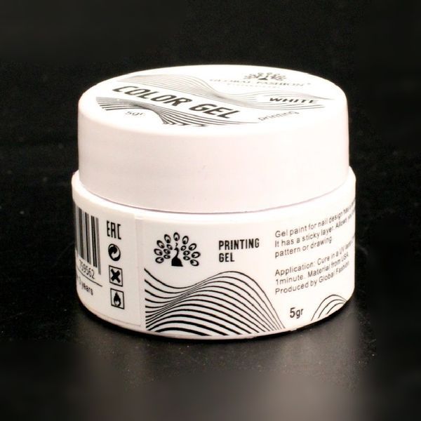 Гель-фарба Global Fashion Color Gel ультра біла, 5 г 5937 фото