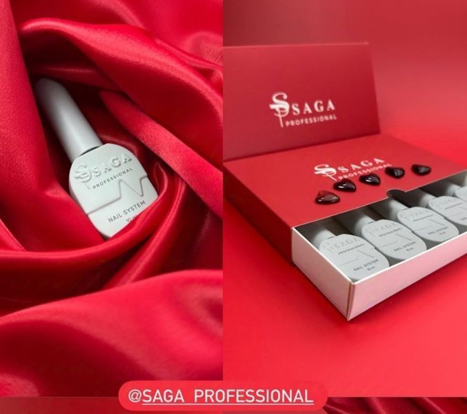Подарочный набор гель-лаков Saga Professional, 5 цветов, 10 мл SET-SAGA-5GEL фото