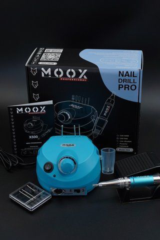 Фрезер для манікюру та педикюру MOOX X500 45 000 об/хв 65 W, Light Blue Moox-500-LB фото