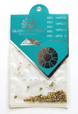 Микс: камни, стразы, бисер для декора ногтей, Бронза-Gold, 720 шт MX-GF-DEC10 фото