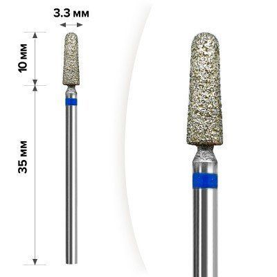 М-003 Алмазная насадка Конус удл. остр. Blue 3.3*10 М-003 Алм К уд Bl 3.3*10 фото