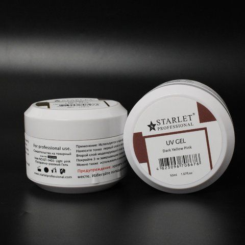 Гель для наращивания STARLET PROFESSIONAL UV GEL, Dark Yellow Pink, 50 мл STP-UVG-DY50 фото