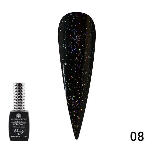 Топ із глітером Global Fashion Galaxy Top Coat 08, 12 мл 11156 фото
