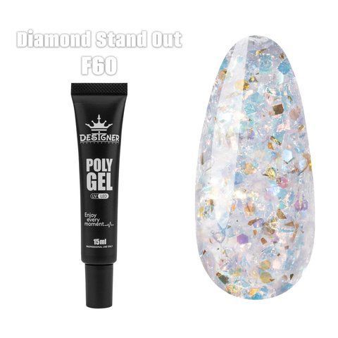 Полігель Designer Professional Polygel F60, 15 мл DP-POL15-F60 фото