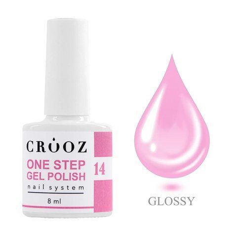 CROOZ ONE STEP GEL POLISH 3 в 1 (база, колір, топ) #14, 8 мл CROOZ-31-14 фото