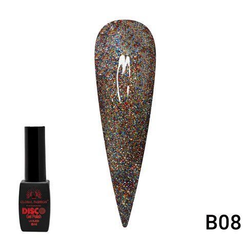 Гель лак Disco Gel Polish, Global Fashion, светоотражающий, 8 мл B08 12230 фото