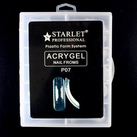 Верхние формы для наращивания ногтей Starlet Professional Acrygel P07, с разметкой, 120 шт. ST-VF-P07 фото