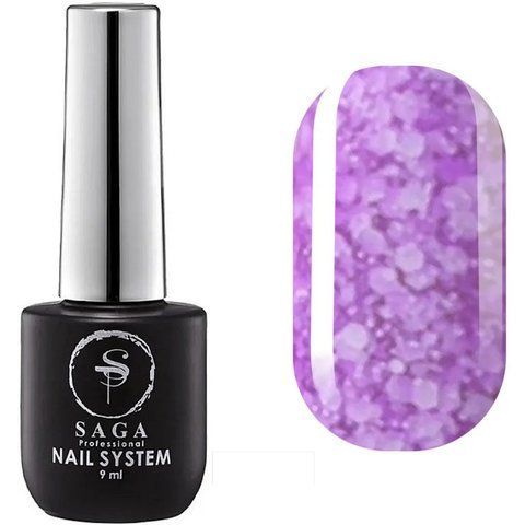 Гель-лак із пластівцями SAGA Professional Marmelad gel polish #5, 9мл SG-GMAR-05 фото
