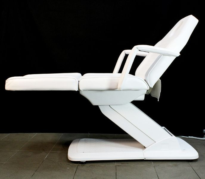 Крісло-кушетка косметологічне Gloris 28536-9 трисекційне з електроприводом, Біле GLO-EL01-W фото