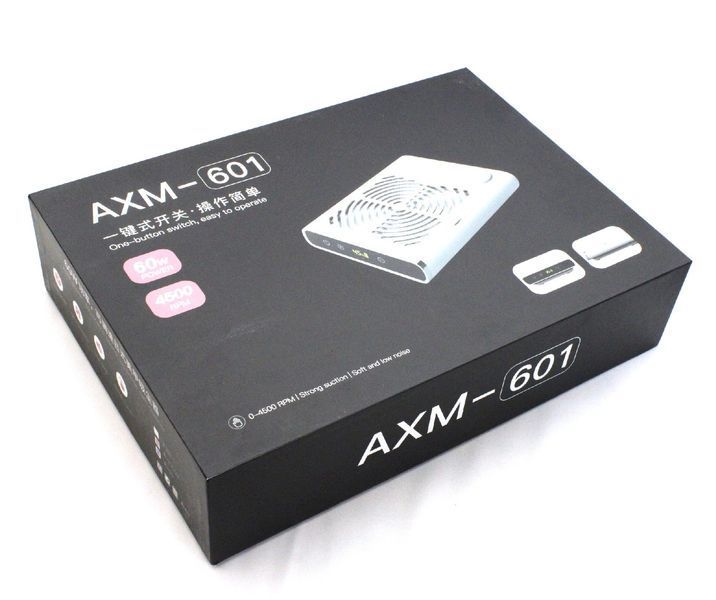 Аккумуляторная маникюрная вытяжка с HEPA-фильтром AXM-601, 60 Вт AXM-601 фото