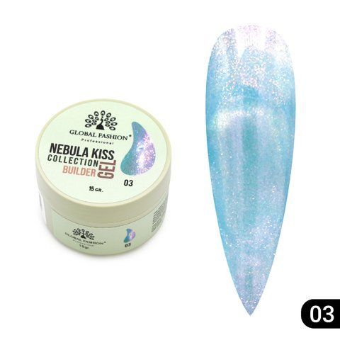 Гель для моделирования ногтей Global Fashion Nebula Kiss Builder Gel #03, 15 г 26215 фото