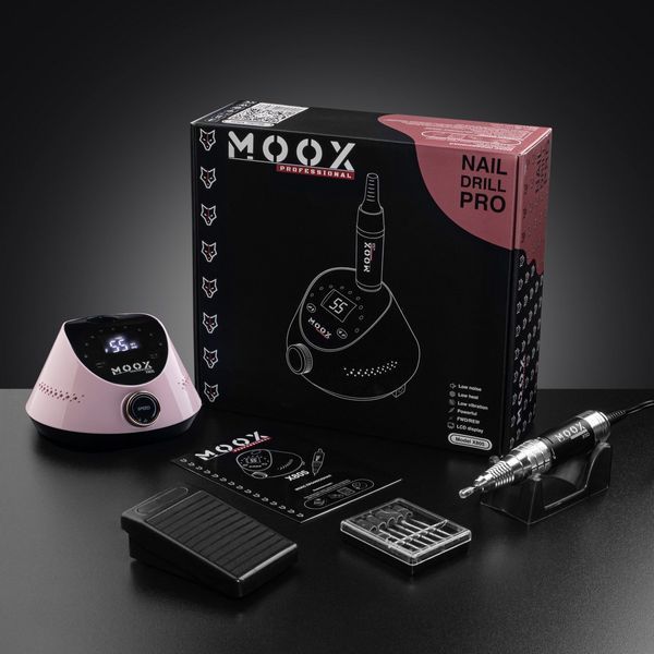 Фрезер для маникюра и педикюра MOOX X 805, 55&nbsp;000 об/мин, 80 W, Розовый Moox-805-Ro фото