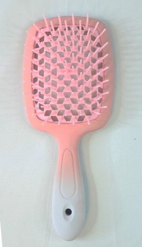 Гребінець HollowComb SUPERBRUSH PLUS, Пудровий із білим HC-PWDR-WHT фото