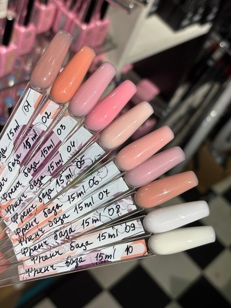 База для ногтей Global Fashion French Rubber Base Coat 07, 15 мл 23827 фото