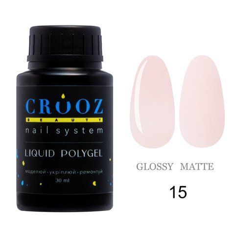 Рідкий полігель CROOZ LIQUID POLYGEL #15, банка вузька, 30 мл CR-LQP-BTL-15 фото