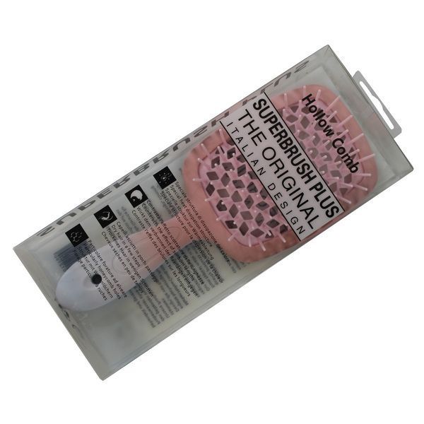 Расческа HollowComb SUPERBRUSH PLUS, Пудровый с белым HC-PWDR-WHT фото