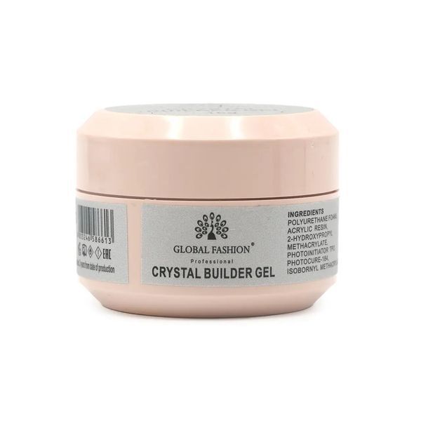 Прозрачный моделирующий гель Global Fashion Crystal Builder Gel, 15 г GF-CRYST-01 фото