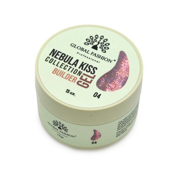 Гель для моделирования ногтей Global Fashion Nebula Kiss Builder Gel #04, 15 г 26216 фото