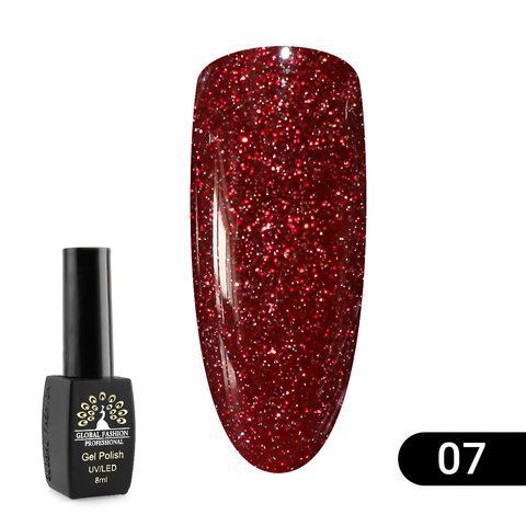 Гель лак Disco Gel Shine Spectrum, Global Fashion, светоотражающий, 8 мл 07 12045 фото