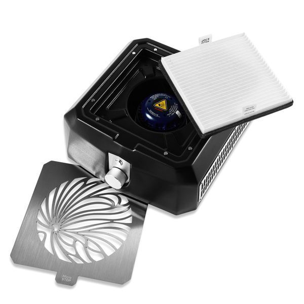 Вытяжка для маникюра с HEPA-фильтром настольная MicroSTOP Base PRO, Черная MS-5231 фото