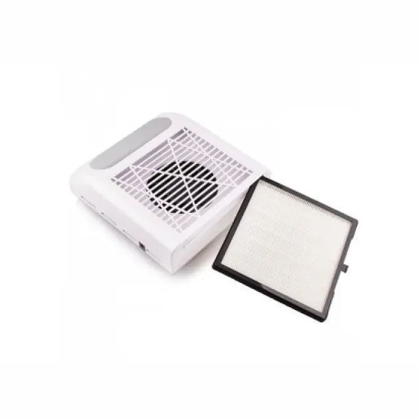 Витяжка для манікюру SIMEI 858-8 з НЕРА-фільтром 80W, Біла 858-8 White фото