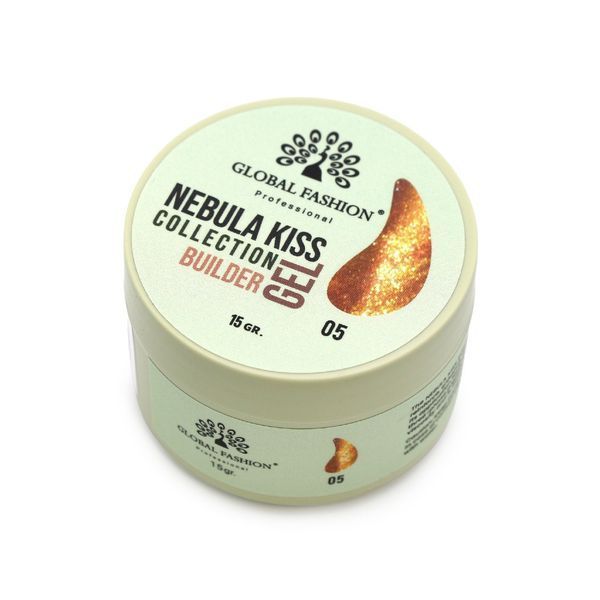 Гель для моделирования ногтей Global Fashion Nebula Kiss Builder Gel #05, 15 г 26217 фото