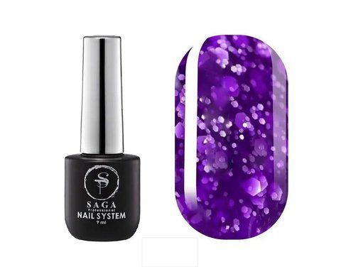 Гель-лак із пластівцями SAGA Professional Marmelad gel polish #9, 9мл SG-GMAR-09 фото