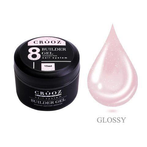 Гель для нарощування CROOZ Builder Gel #8 Shimmer Pink, 15 мл CR-25508 фото