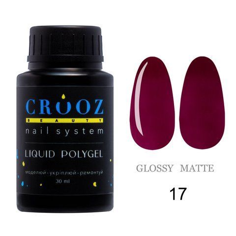 Рідкий полігель CROOZ LIQUID POLYGEL #17, банка вузька, 30 мл CR-LQP-BTL-17 фото