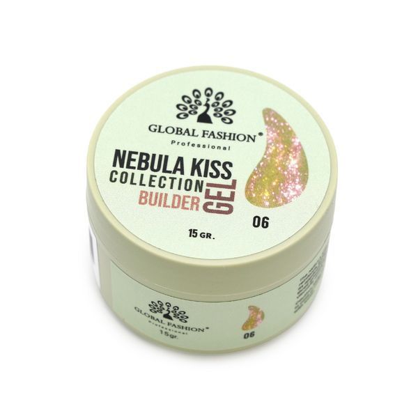Гель для моделювання нігтів Global Fashion Nebula Kiss Builder Gel #06, 15 г 26218 фото