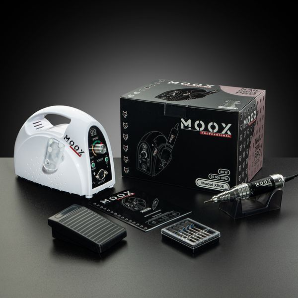 Фрезер для манікюру та педикюру MOOX X 806 55&nbsp;000 об/хв 80 W Білий Moox-806-W фото