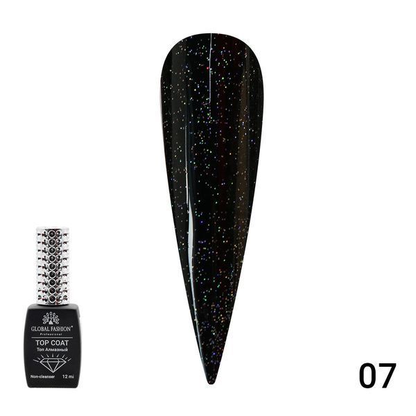 Топ с глиттером Global Fashion Galaxy Top Coat 07, 12 мл 11155 фото