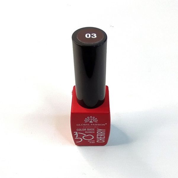 Кольорова база каучукова Global Fashion Color Cherry Base, 8 мл, 03 GF-CRB-03 фото