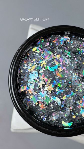 Гель для дизайну з глітером SAGA Professional Galaxy Glitter Gel #4, 8мл SG-GLTG-04 фото