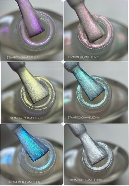Лак для стемпінгу SAGA Professional Stamping paint CHAMELEON #3, 8 мл SAGA-STCHM-03 фото