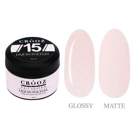 Жидкий полигель CROOZ LIQUID POLYGEL #15, банка, 30 мл CR-LQP-B-15 фото