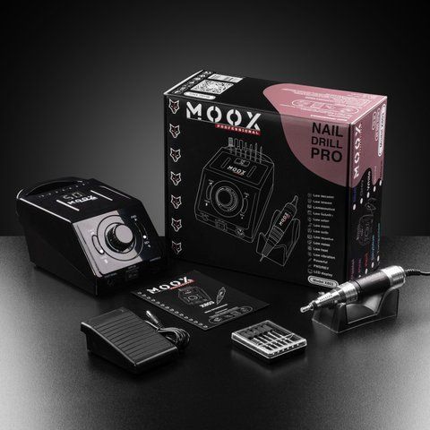 Фрезер для манікюру і педикюру MOOX X 803, 50 000 об/хв, 70W, Black Moox-803-BLK фото