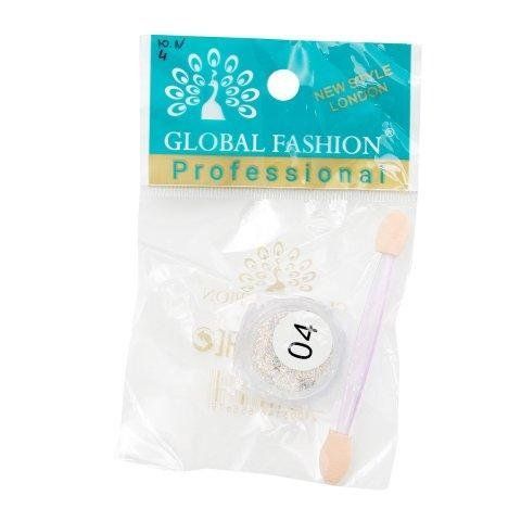 Втирка для ногтей, Хлопья Юки Global Fashion, серебро-зелёный YN-4 YN-4 фото