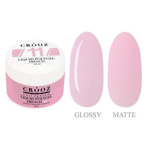Жидкий полигель CROOZ LIQUID POLYGEL FRENCH #11, 30 мл CR-LPGFR-11-30 фото