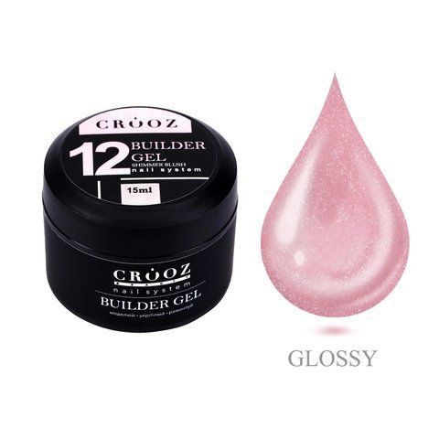 Гель для нарощування CROOZ Builder Gel #12 Shimmer Blush, 15 мл CR-33821 фото