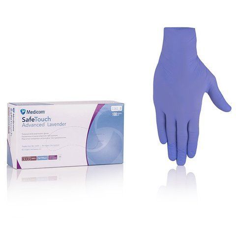 Перчатки нитриловые неопудренные Medicom Purple "XS" 100 шт (50 пар) Фиолетовые GL-MED-Purple-XS фото