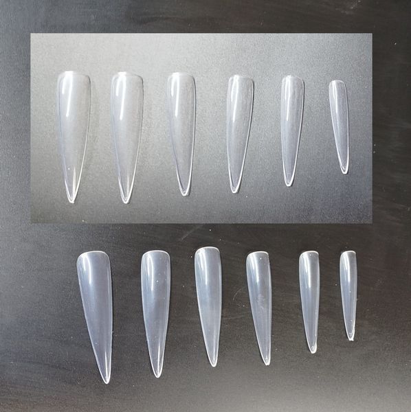 Типсы гелевые Global Fashionl Soft Gel Tips, стилет, 12 размеров, 240 шт GF-SGT-02 фото