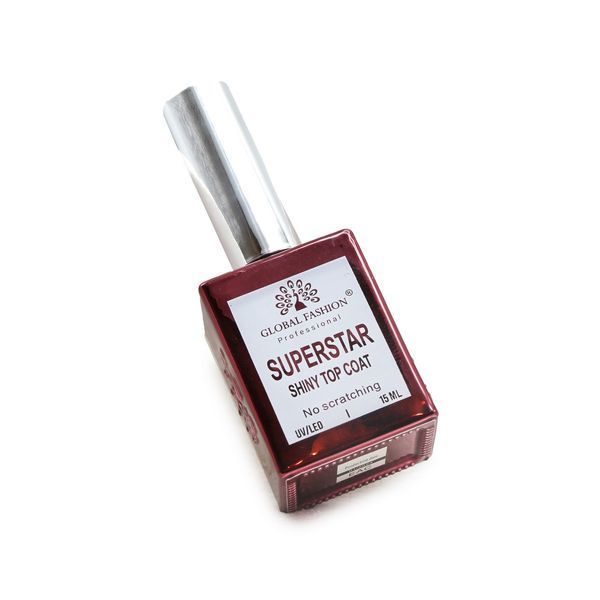 Верхнее покрытие без липкого слоя Global Fashion Superstar Shiny Top Coat, 15 мл 22001 фото