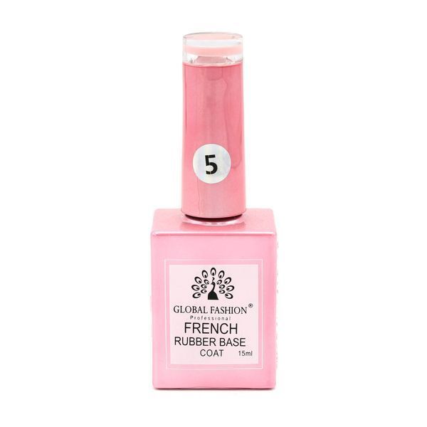 Каучукова база для гель-лаку френч Global Fashion Rubber Base Coat French, 15 мл 05 8099 фото